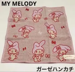 Sanrio MY MELODY ガーゼタオル　ハンカチ　マイメロ　ピンクのサムネイル