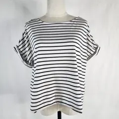 LEPSIM アダストリア ボーダー半袖カットソー Tシャツ コットン Mのサムネイル