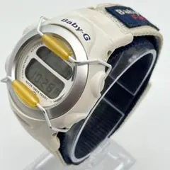 カシオ Baby-G 腕時計 新品電池交換済 デジタル ホワイト BG-097