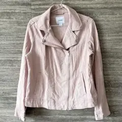 OLD NAVY ピンク ライダースジャケット 美品 USAバイカージャケットのサムネイル