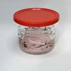 ルーニー・テューンズ ガラス容器 コカコーラ 保存容器 キャラクター 蓋付き