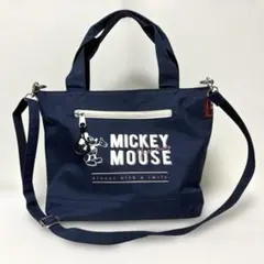 Disney ミッキーマウス 2WAY トートバッグ ネイビーのサムネイル