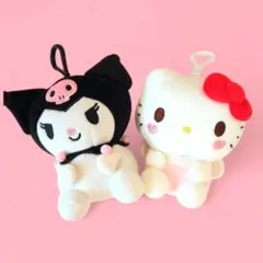 韓国　サンリオ　公式商品　ハローキティ　クロミ　ぬいぐるみキーホルダー　匿名配送