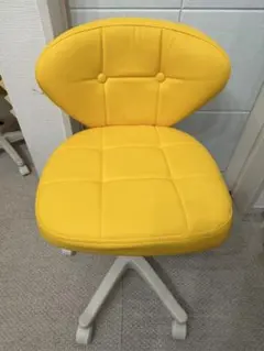 未使用品】イエロー オフィスチェア ワークチェア - メルカリ