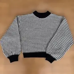 SUREVE チェック柄 バルーンスリーブセーター