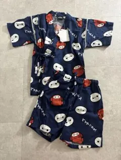 新品 Disney 甚平 ネイビー 120 ベイマックス 花火 祭り