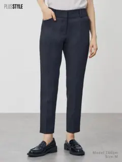 プラステ　スティックパンツリネンブレンド　ネイビー系　XS