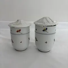 【新品】湯呑み　陶器製　湯飲み　2個セット　夫婦　ペア　蓋付き　波佐見焼
