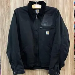 J01 BLK】Carhartt デトロイトジャケット 黒 企業ロゴ - メルカリ