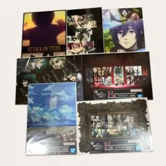 十 新品 進撃の巨人 ④ 地鳴らし H賞 クリアポスター 7枚 이치방쿠지 人気