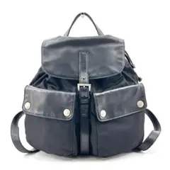 美品✨PRADA バックパック ナイロン ナッパレザー B6821 ブラック