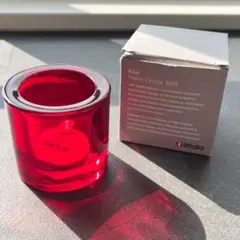 新品未使用 イッタラ マリメッコ Kivi キャンドルホルダー 箱付き レッド