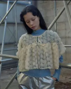 FLOWER BALLOON TULLE BOLERO (CREAM)