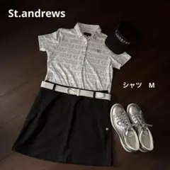 【St.andrews】レディース　ゴルフシャツ　Mのサムネイル
