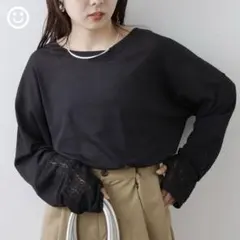 CIAOPANIC TYPY 袖切替レースシアートップス