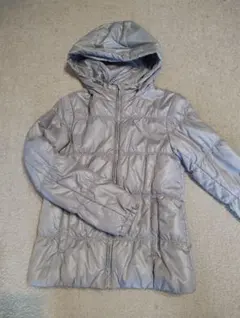 シルバー フード付き ダウンジャケット S