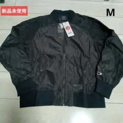 [新品]OAKLEY 薄手 ジップジャケット 撥水 黒 MA‐1　M