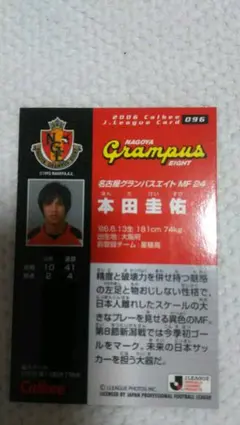 [希少] 名古屋グランパス 本田圭佑ルーキーイヤーユニ/サイン入りキャップ 希少] 名古屋グランパス 本田圭佑ルーキーイヤーユニ/サイン入り