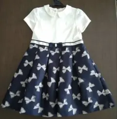 組曲 リボン柄ワンピース130