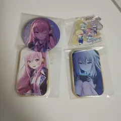 プロセカ　缶バッチ　キーホルダー　4個セット