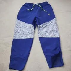 美品　Nike　Мサイズ ジャージパンツ 青 ペイズリー柄　ナイキ　大きめ
