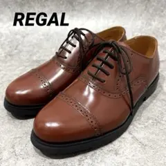 REGALリーガル 2509 プレーントゥ 茶 23.5 シボ革 革靴 美品 - メルカリ