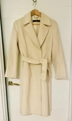 INEDイネド アンゴラウール　ロングコート　オフホワイト 9号　M