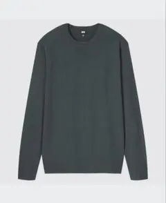 UNIQLO カシミヤ100% クルーネックセーター XL グリーン