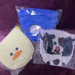 【新品未使用タグ付】mojojojo フェイス巾着　全3種　まとめ売り