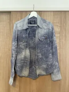 ⭐️ Louangedress デニムシャツ ブルー 長袖　ヤヌーク　パイナップルのサムネイル