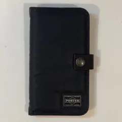 【美品】PORTER ポーター 手帳型 iPhoneケース ブラック×オレンジ