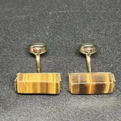 タイガーアイ カフスボタン ネクタイピン セット - メルカリ