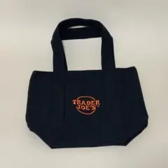 TRADER JOE'S ミニトートバッグ　ブラック×オレンジ