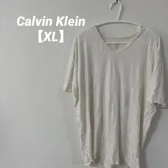 美品✨️【XL】Calvin Klein Vネック Tシャツ ホワイト 合わせやす