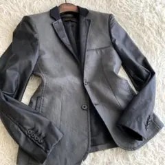【希少デザイン】最小　ほぼ未使用　ザラ　リネンレザー切替テーラードジャケット
