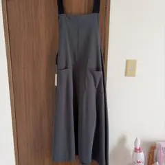 ABITOKYO チャコールカットツイルジャンバースカート