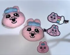 完売品　おぱんちゅウサギ フェイスヘアクリップ ぬいぐるみヘアクリップ　セット