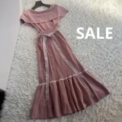 31 Sons de mode オフショルニットワンピースピンク