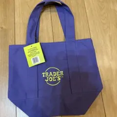 TRADER JOE'S ロゴ入りトートバッグ 紫