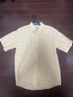 L.L.Bean 半袖シャツ M-REG イエロー チェック柄