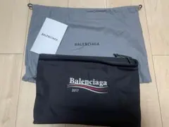 正規品 バレンシアガ balenciaga クラッチバック キャンペーンロゴ黒