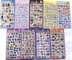 正規品♡ボンボンドロップシール　和柄　9枚セット　相撲　たまごサンド　だるま