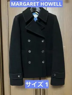 美品✨マーガレットハウエル アンゴラ カシミヤ混 肉厚コート ネイビー Aライン BRUSHED COTTON CANVAS COAT | MARGARET HOWELL（マーガレット