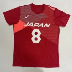 アシックス バレーボール男子日本代表応援 柳田 Tシャツ 8番 M