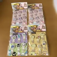 サンリオ キャラクター フォークピック 6P 4個セット お弁当グッズのサムネイル