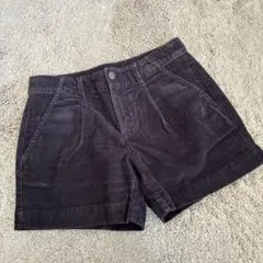 Gap 1969 ブラック コーデュロイショートパンツ