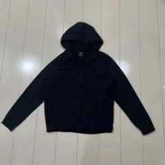 ユニクロ　ドライEXUVカットフルジップパーカ　メンズLブラック