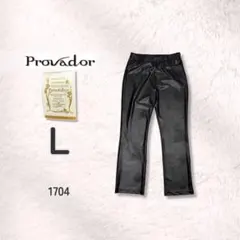麻布 Provador プロバドール レザーライクパンツ L 黒 日本製 洗えるのサムネイル