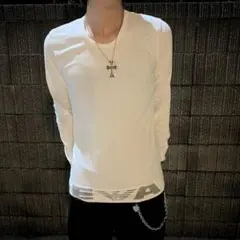 EMPORIO ARMANI エンポリオアルマーニ ニット 裾ロゴ ホワイト