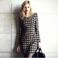 新品送料無料♡ 華やかな千鳥格子ワンピース(00235)